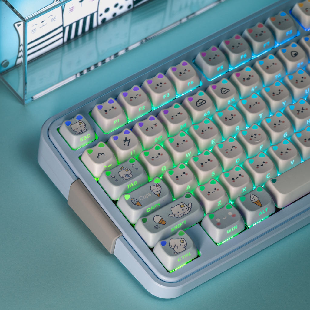 Urelab Cats' Paradise Keycap Set - Side-Printed Legends