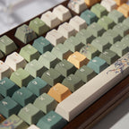 Urelab Osmanthus Oolong PBT Keycap Set | Cherry Profile | Aesthetic Floral Keycaps