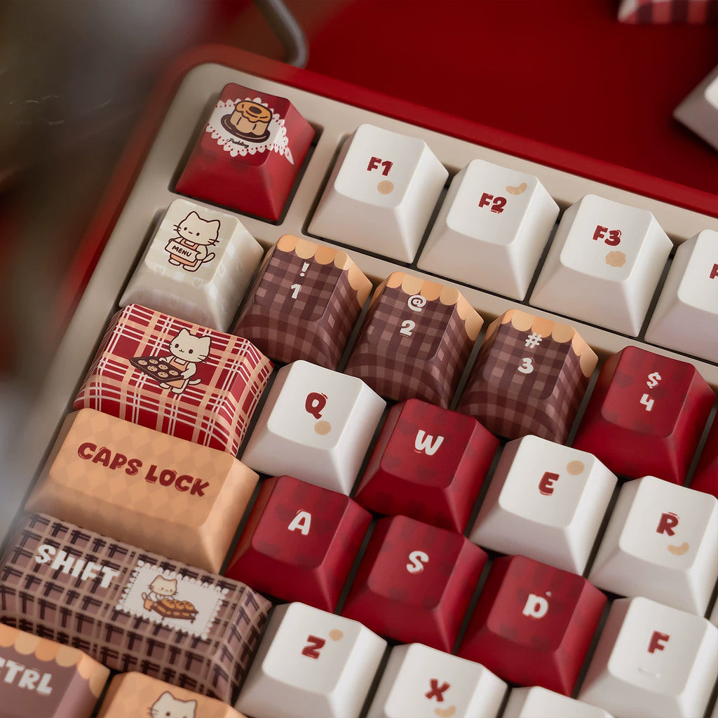 Baking Cat Keycap Set | Cherry Profile PBT Keycaps