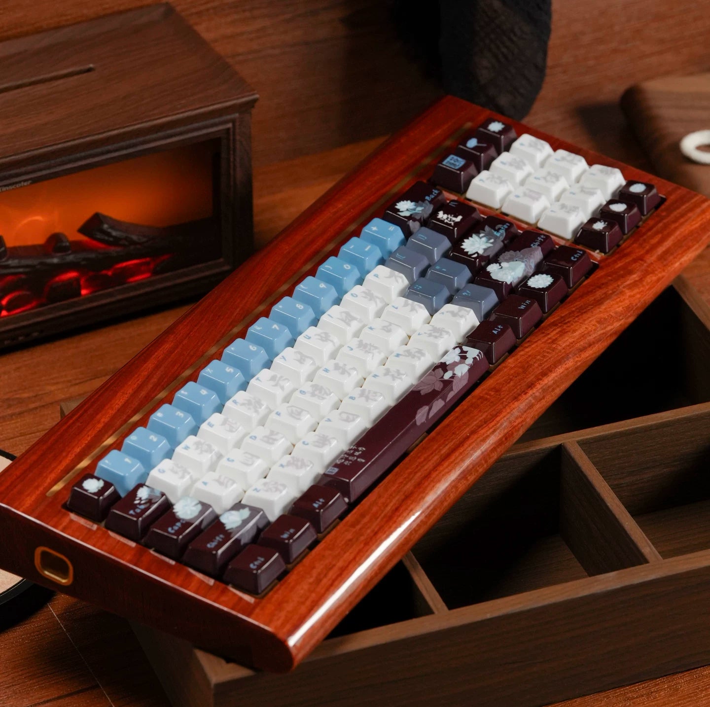 URE x XVX Ceramic Lotus Keycap Set | Cherry Profile PBT Dye-Sub Keycaps