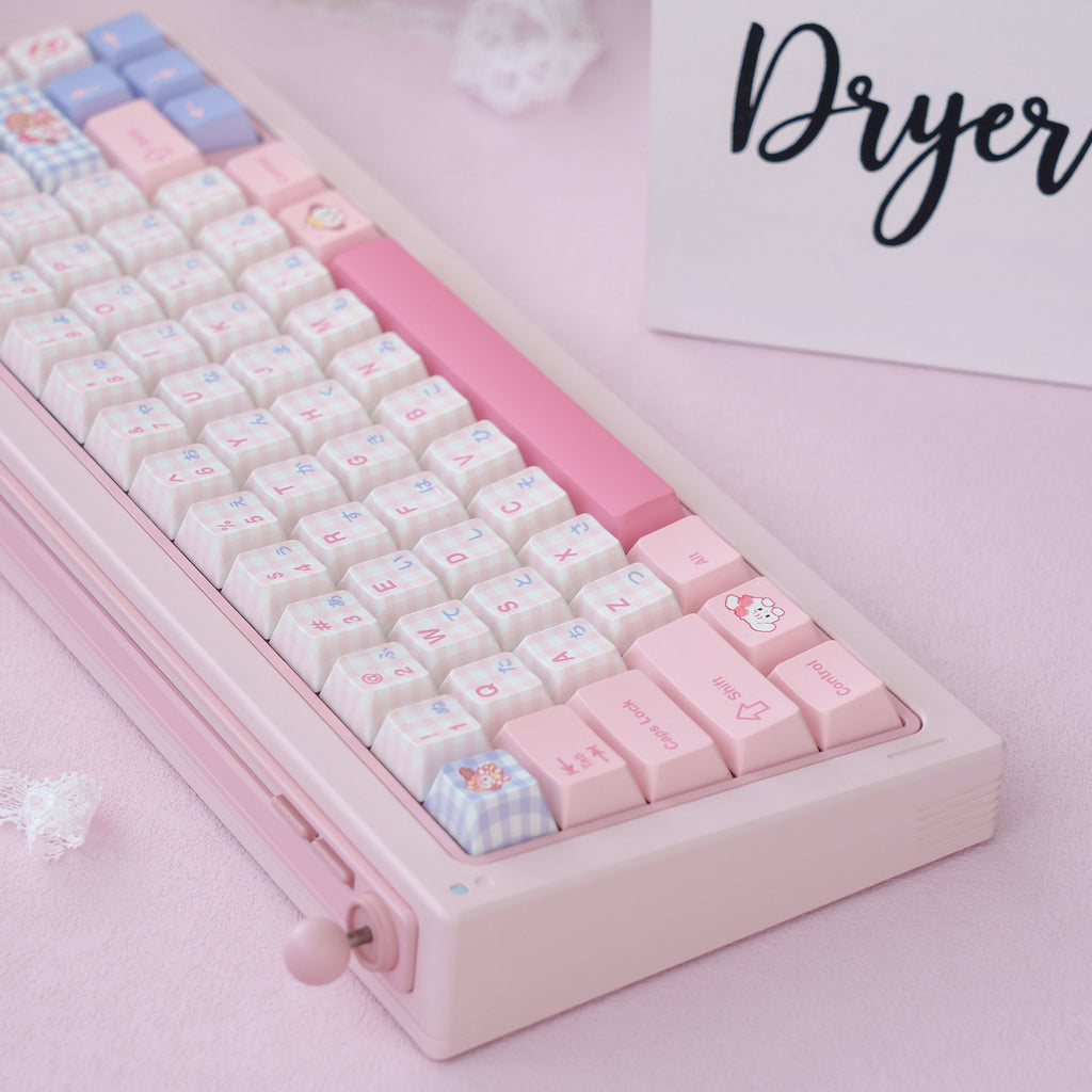 UR82 Strawberry Dessert Bundle | Keyboard + Keycap Set | Pink Aesthetic Mechanical Keyboard
