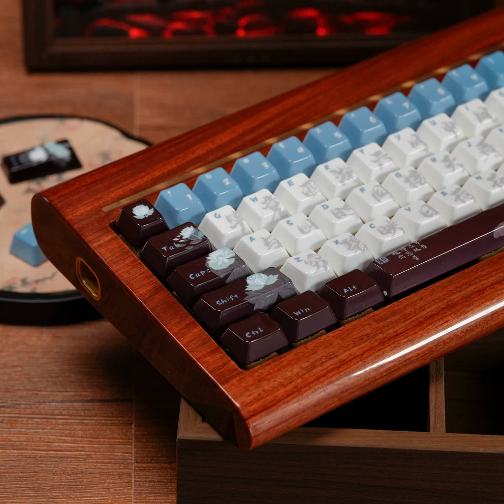 URE x XVX Ceramic Lotus Keycap Set | Cherry Profile PBT Dye-Sub Keycaps