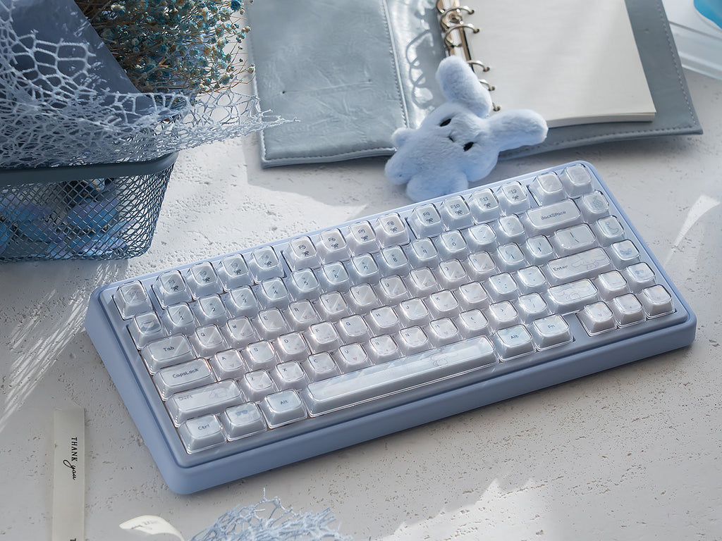 UR82 Cinnamoroll Crystal Jelly Mechanical Keyboard | KDA Profile PBT + PC Magnetic Switch