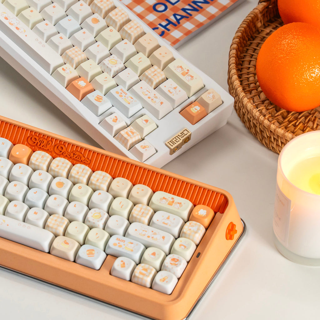 Juxia Dango Keycap Set | Orange Summer PBT Cherry & MOA Profile Keycaps
