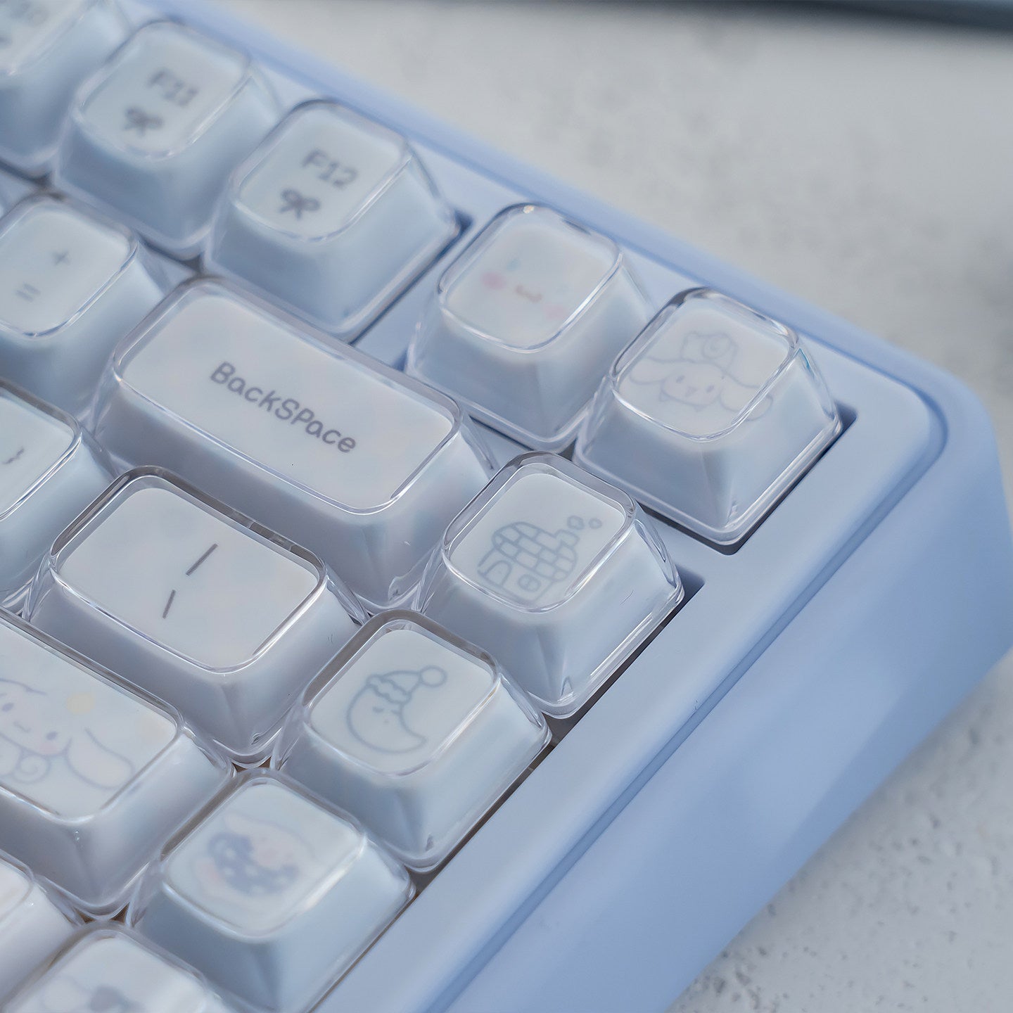 UR82 Cinnamoroll Crystal Jelly Mechanical Keyboard | KDA Profile PBT + PC Magnetic Switch