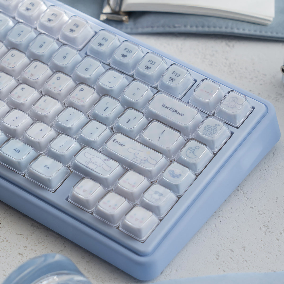 UR82 Cinnamoroll Crystal Jelly Mechanical Keyboard | KDA Profile PBT + PC Magnetic Switch