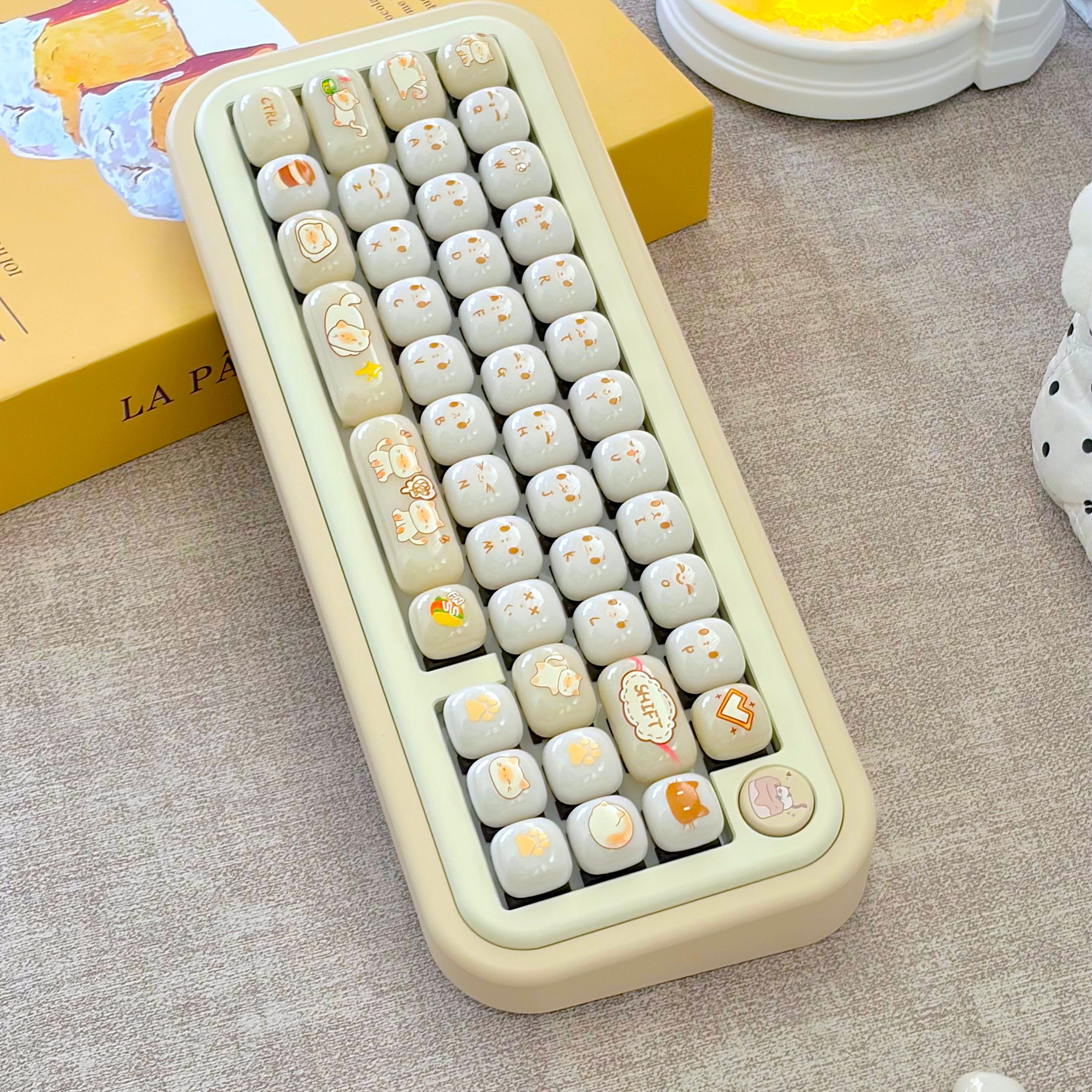 MOG Bag Cat Jelly PC Keycap Set | Translucent RGB-Friendly Keycaps