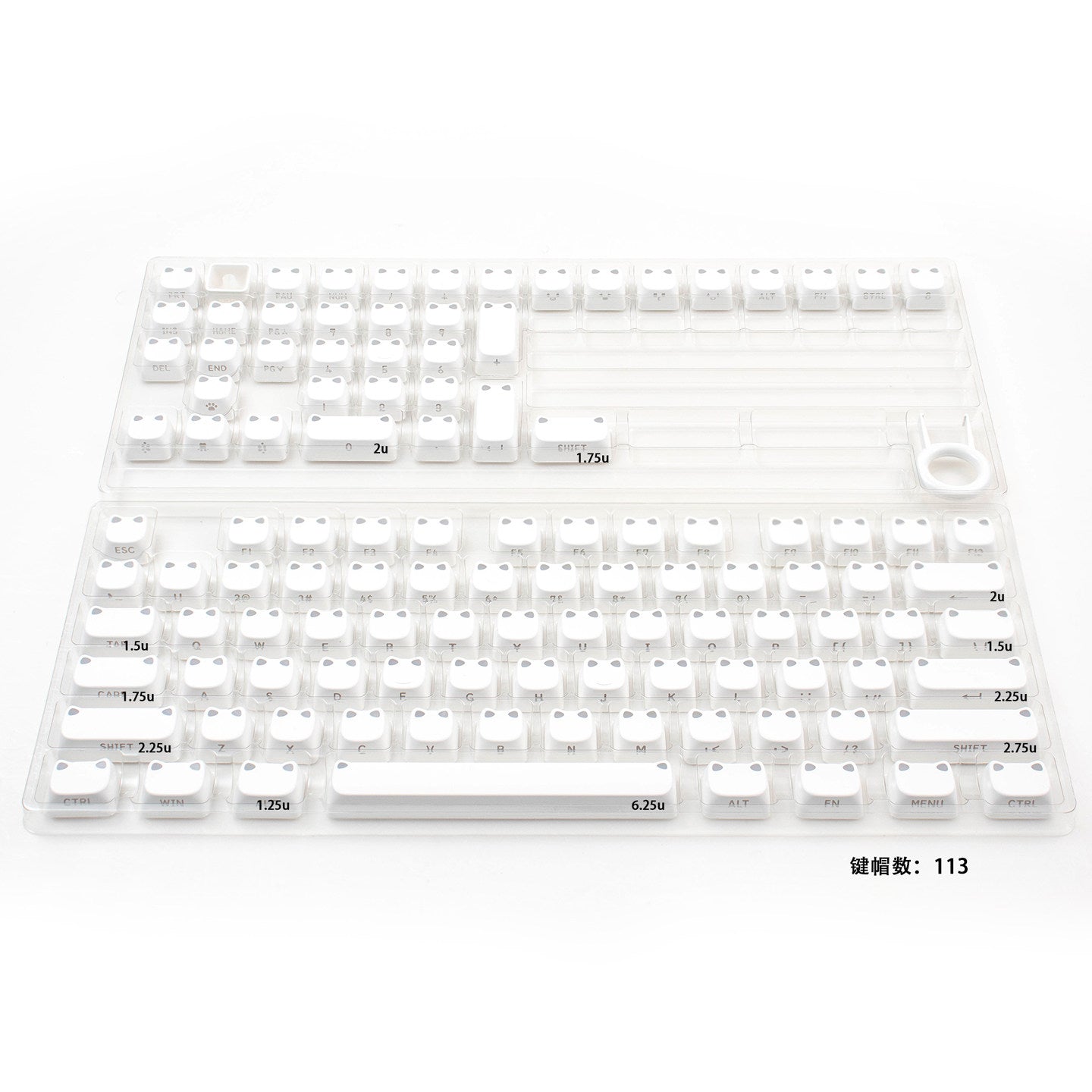 Urelab Lumière Cat Keycap Set — Glowing Cat Edition