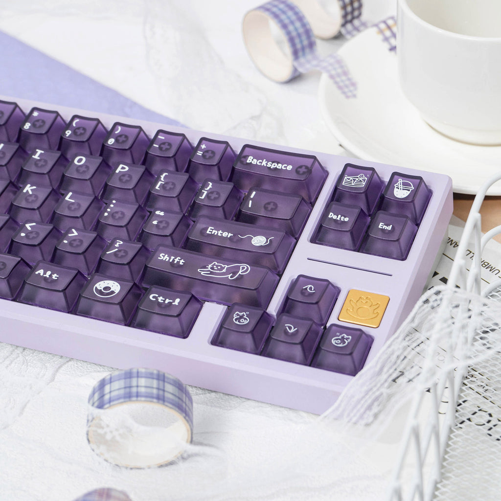 Urelab Purple Mist Transparent Keycap Set
