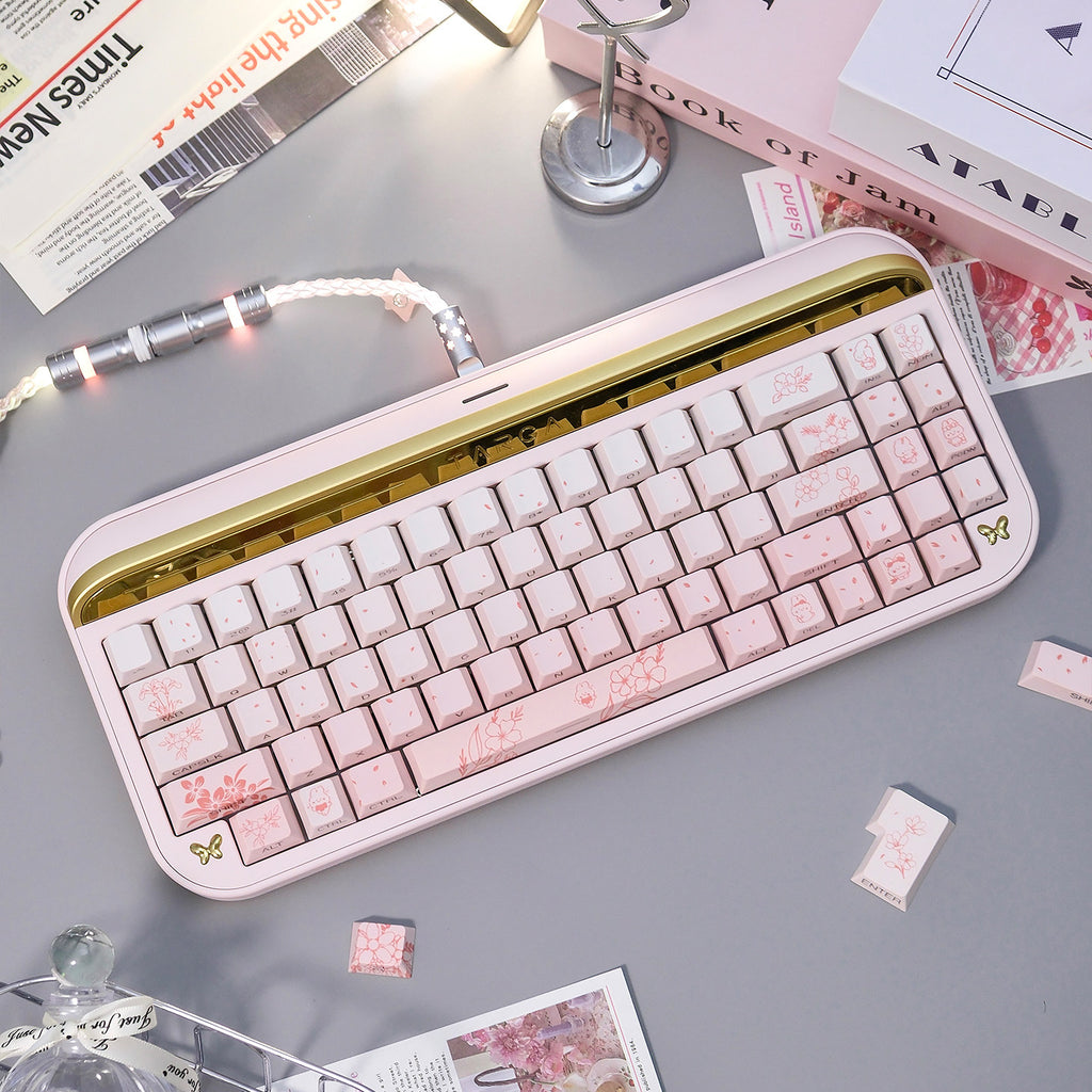 Urelab Floral Rabbit Journey Keycap Set