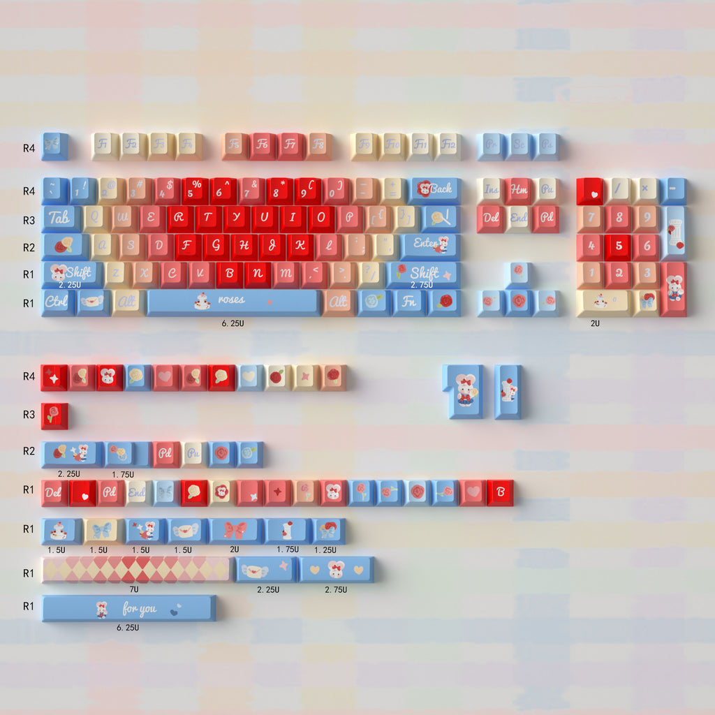 Urelab Rose Poem Keycap Set