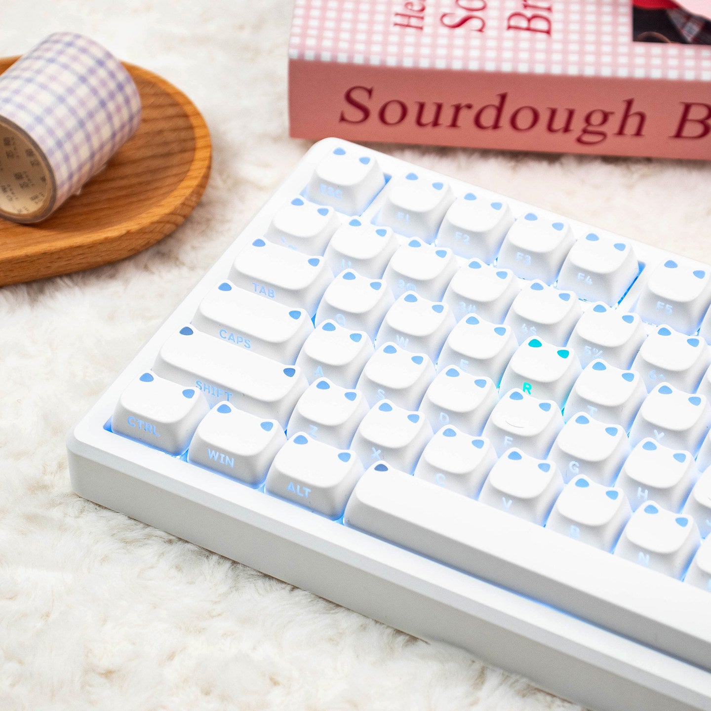 Urelab Lumière Cat Keycap Set — Glowing Cat Edition