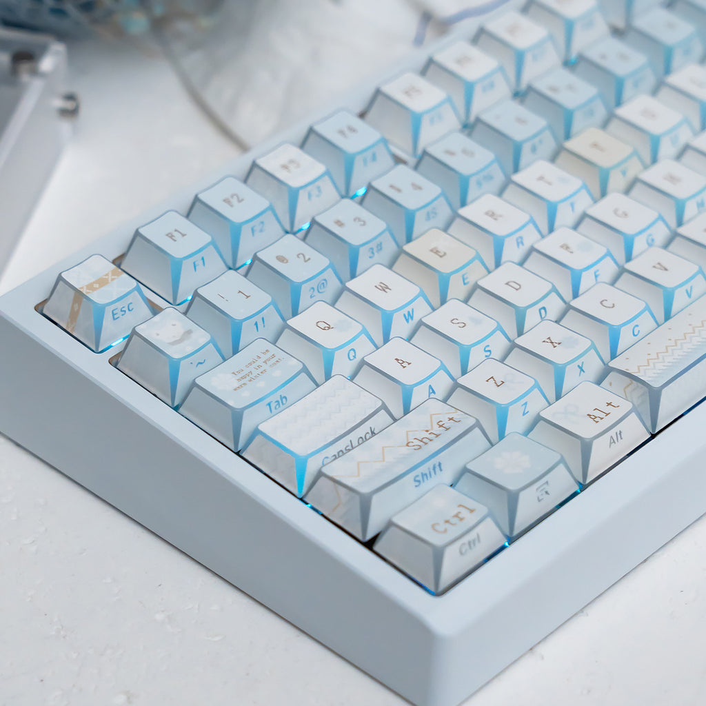 Urelab Winter Letter EdgeLit Keycap Set