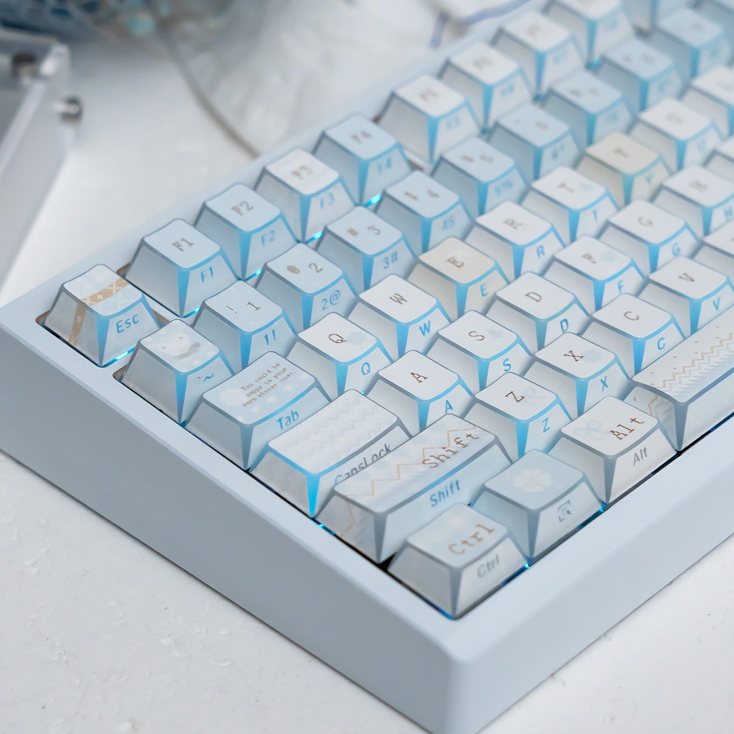Urelab Winter Letter EdgeLit Keycap Set