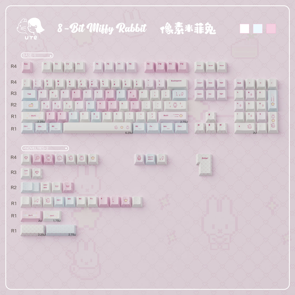 Urelab Miffy Keycap Set