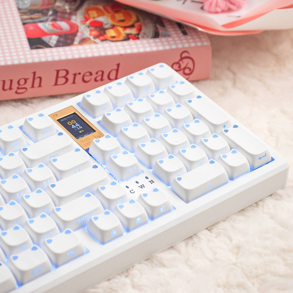 Urelab Lumière Cat Keycap Set — Glowing Cat Edition