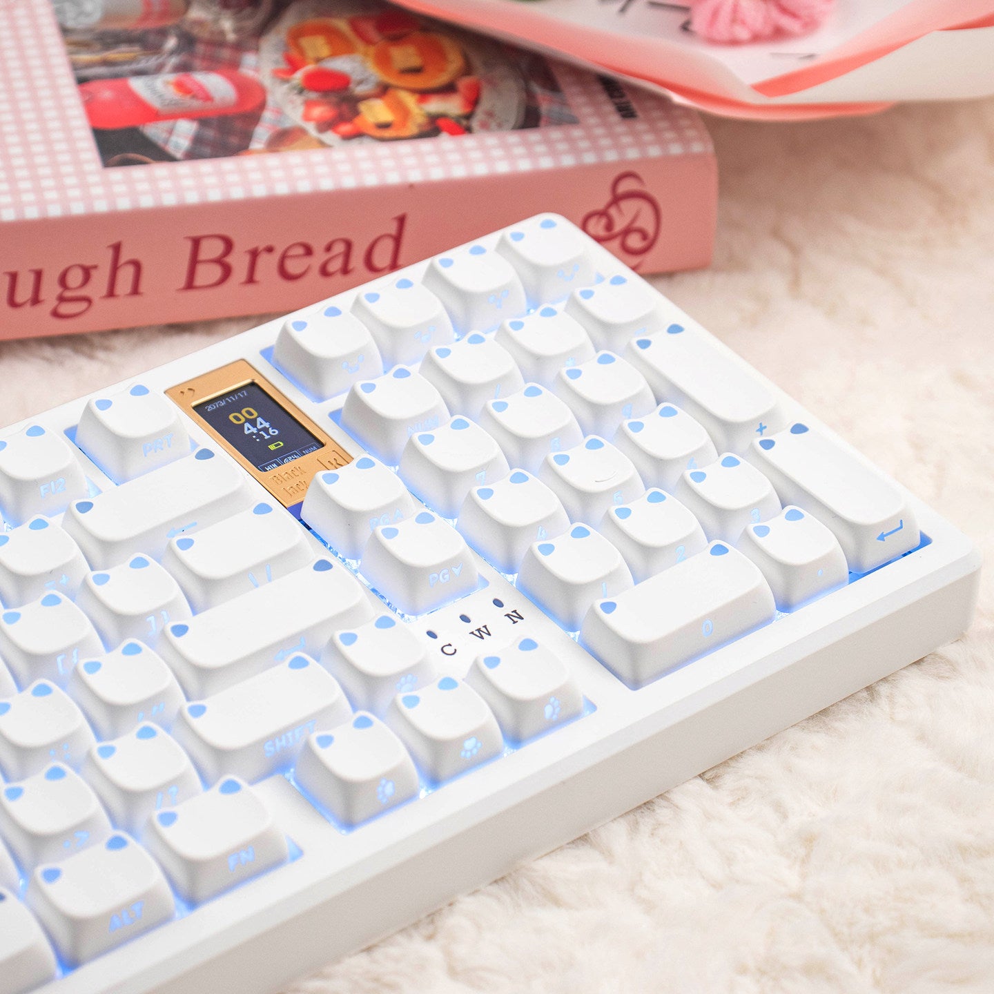 Urelab Lumière Cat Keycap Set — Glowing Cat Edition