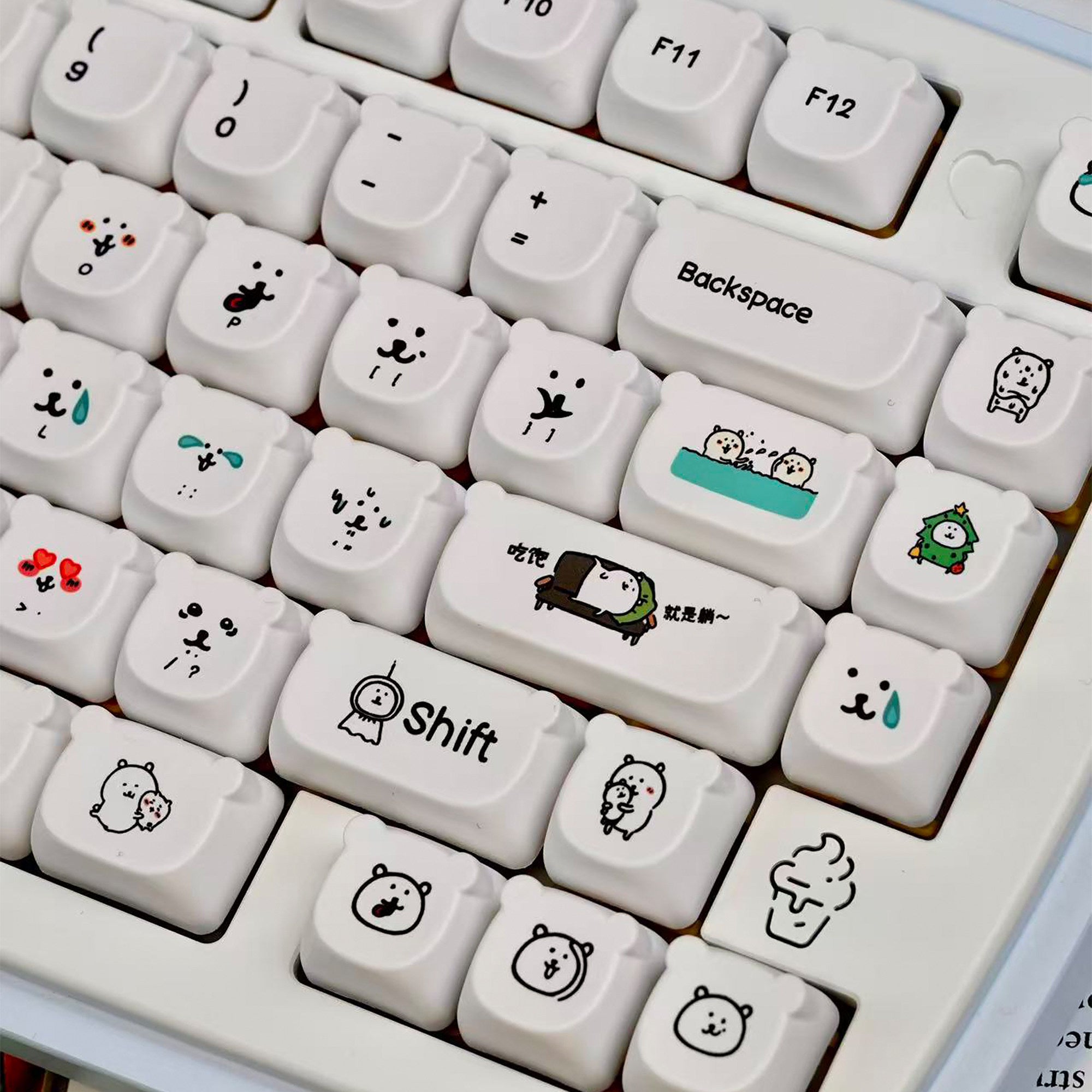 Urelab Self-Deprecating Bear Keycap Set