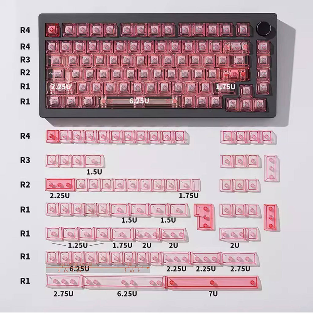 Urelab Agate Pink Keycap Set