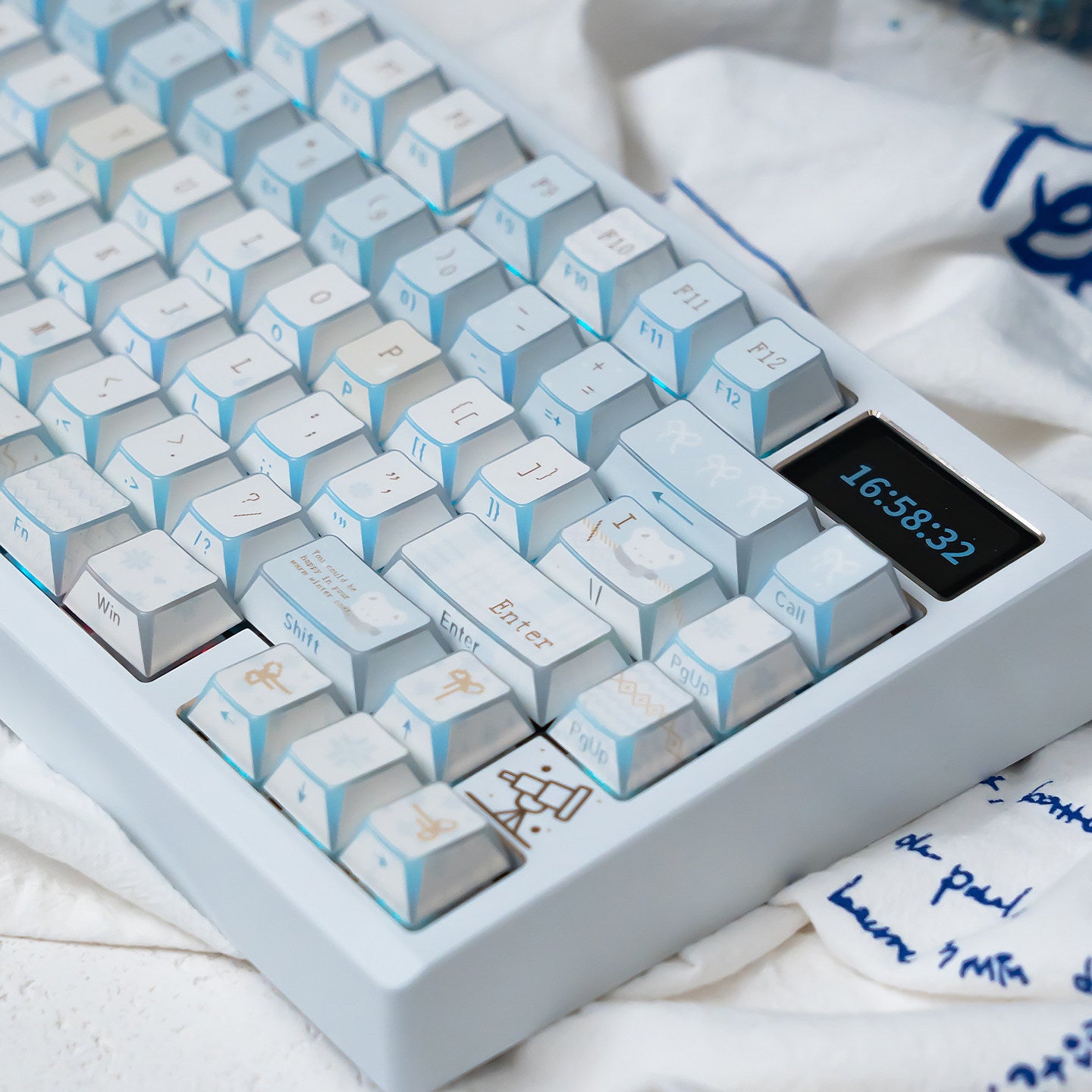 Urelab Winter Letter EdgeLit Keycap Set