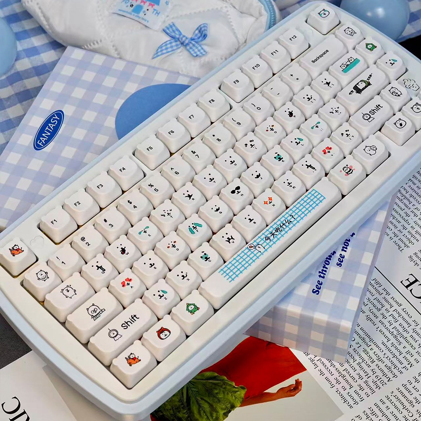 Urelab Self-Deprecating Bear Keycap Set