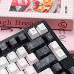 Urelab Black Veil Pink Cheeks Keycap Set