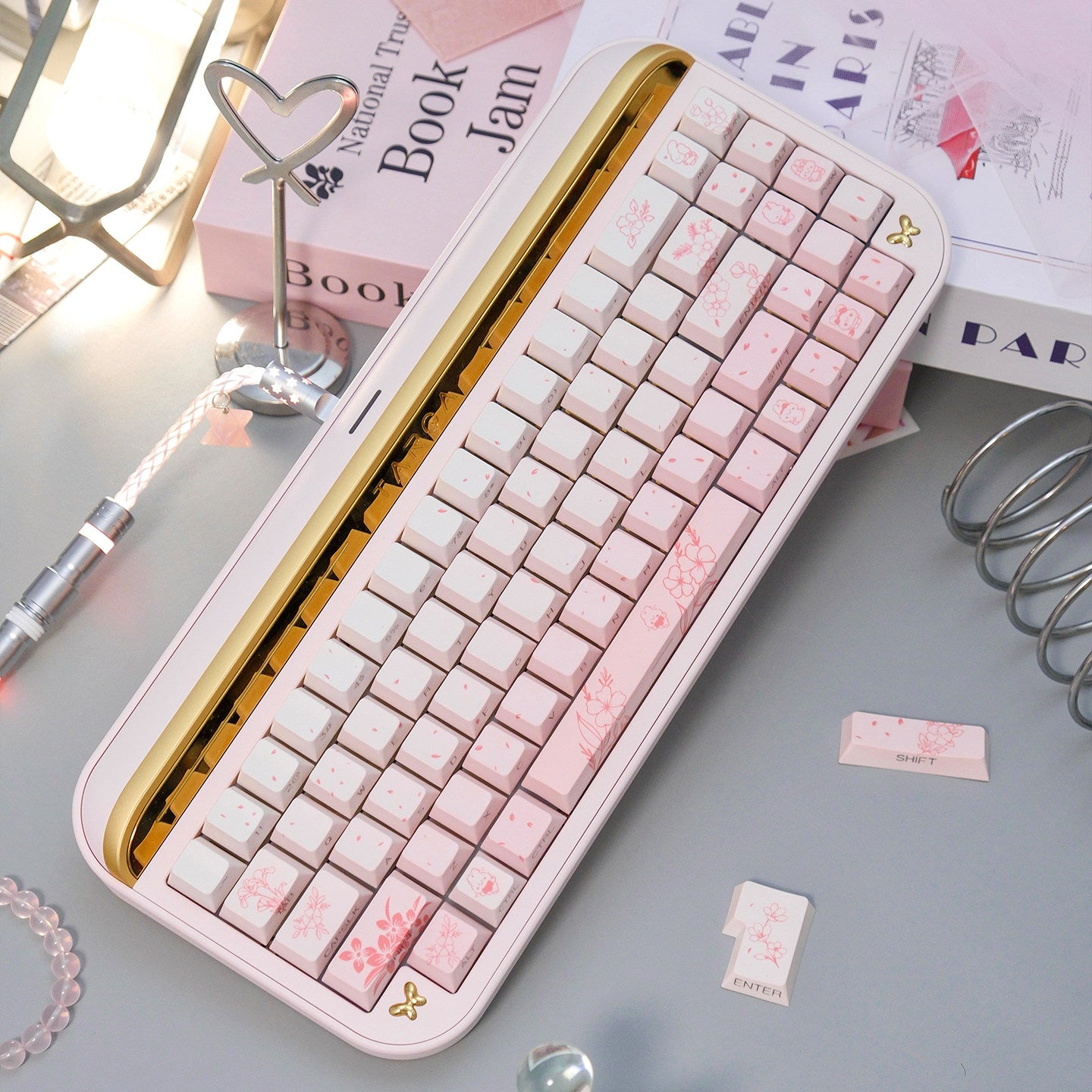 Urelab Floral Rabbit Journey Keycap Set