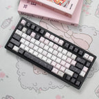 Urelab Black Veil Pink Cheeks Keycap Set