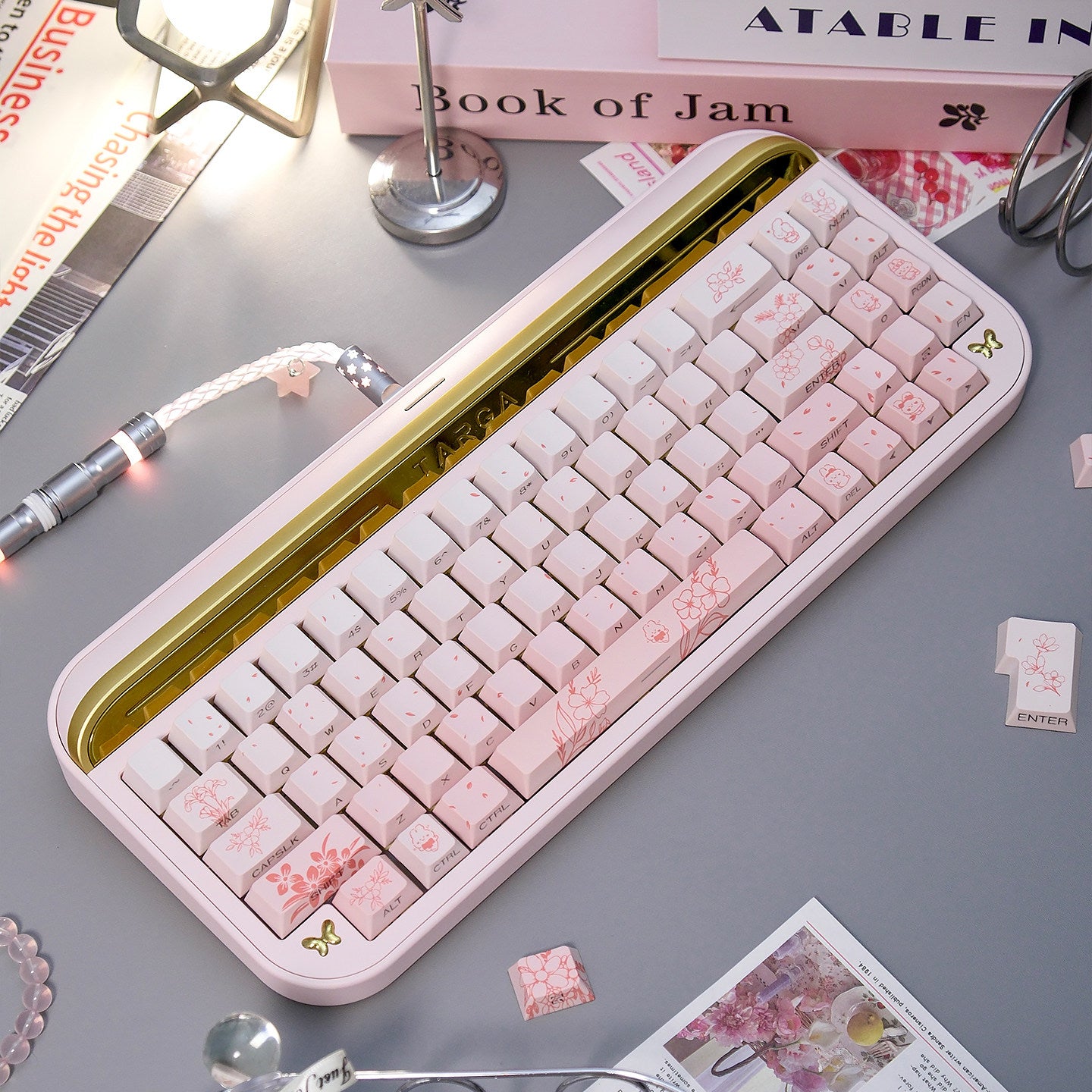 Urelab Floral Rabbit Journey Keycap Set