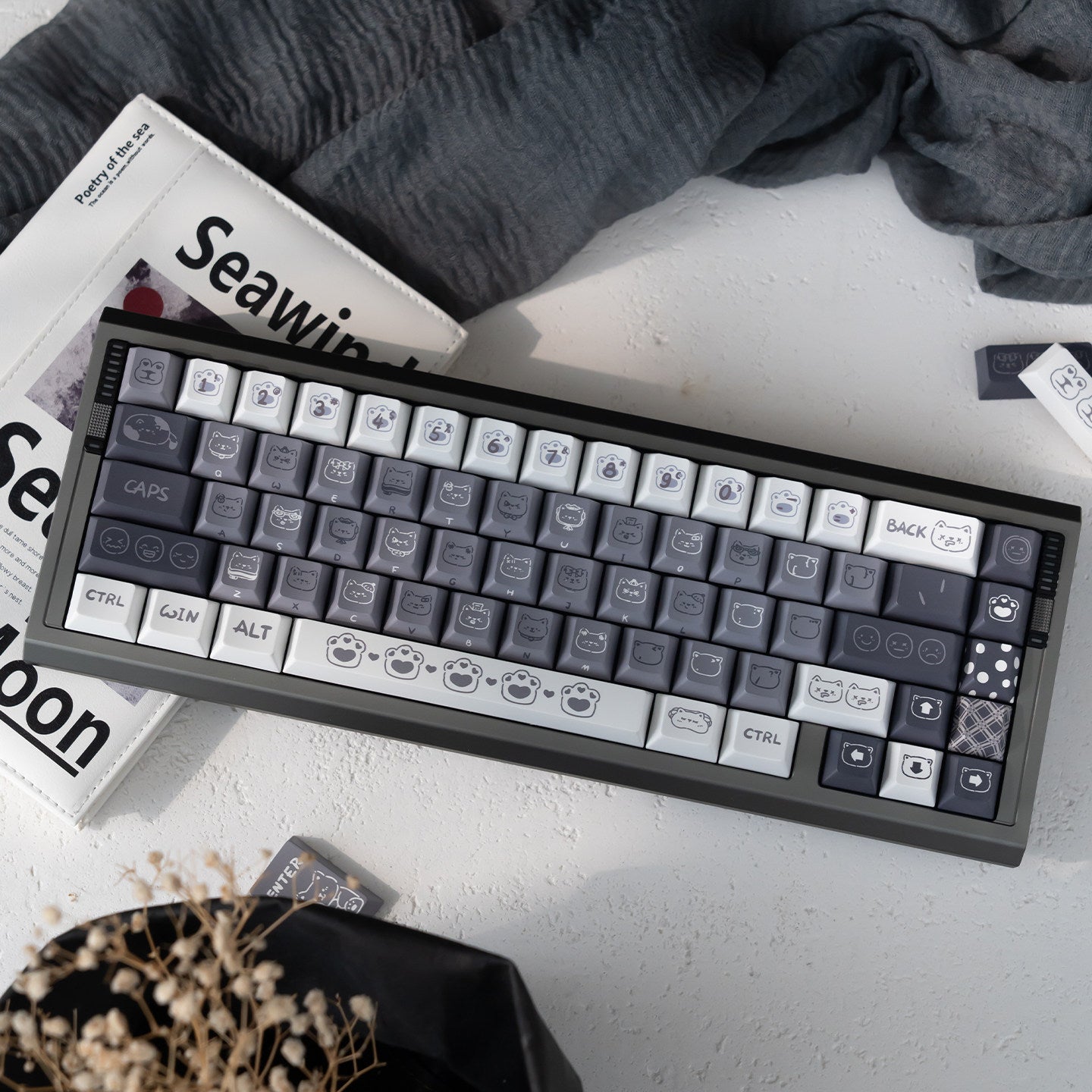 Urelab Emo Kitty Keycap Set