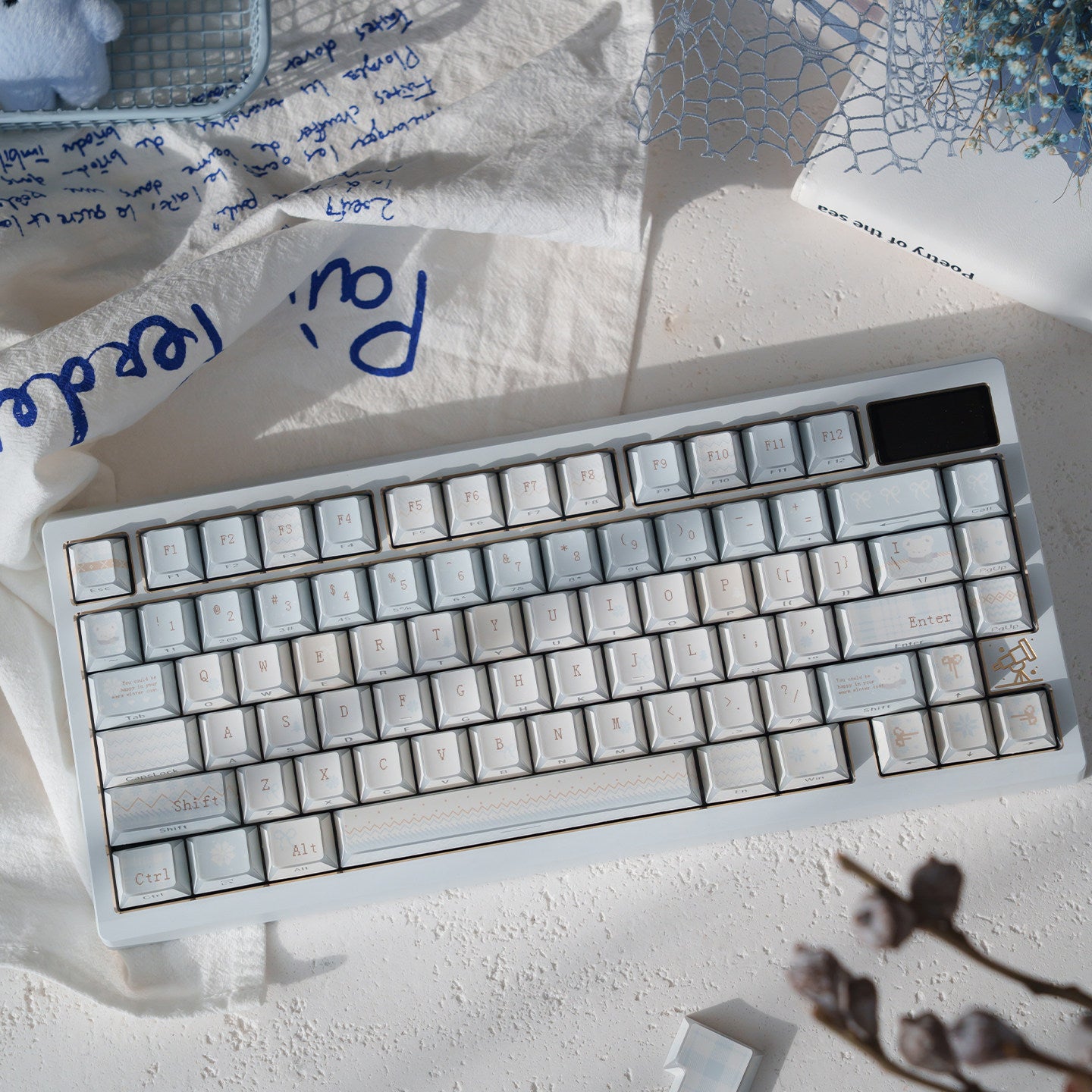 Urelab Winter Letter EdgeLit Keycap Set