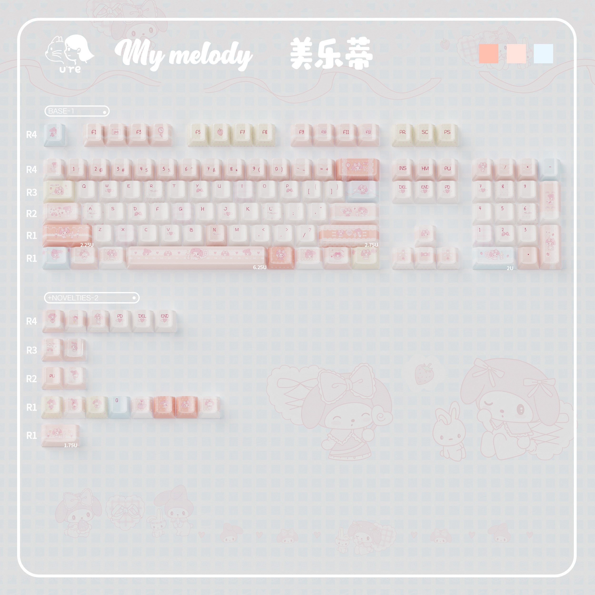Urelab Melody Crystal Jelly Keycap Set