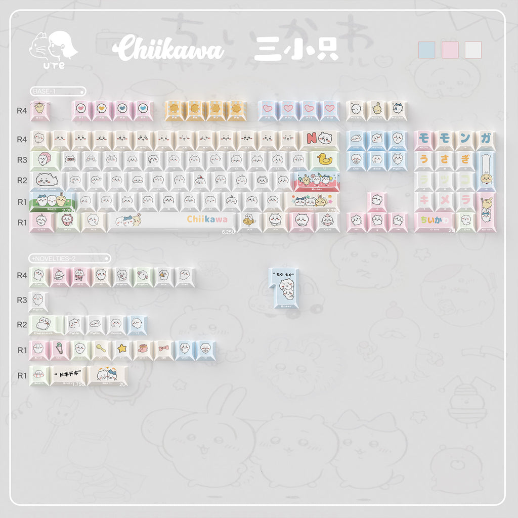 Urelab Chiikawa-inspired artwork Keycap Set