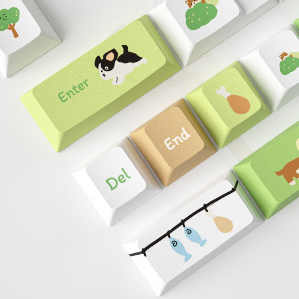 Urelab Mountain Camping Keycap Set