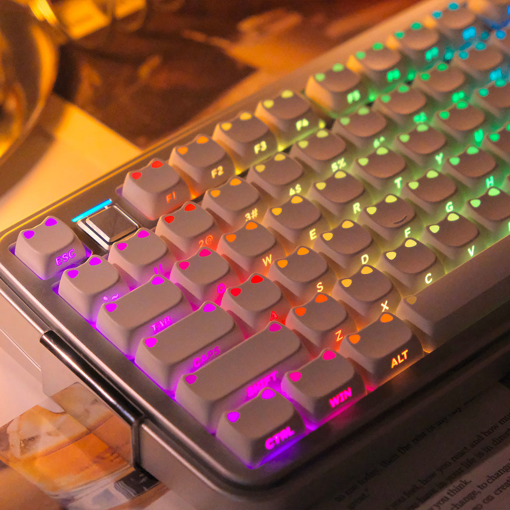 Urelab Lumière Cat Keycap Set — Glowing Cat Edition