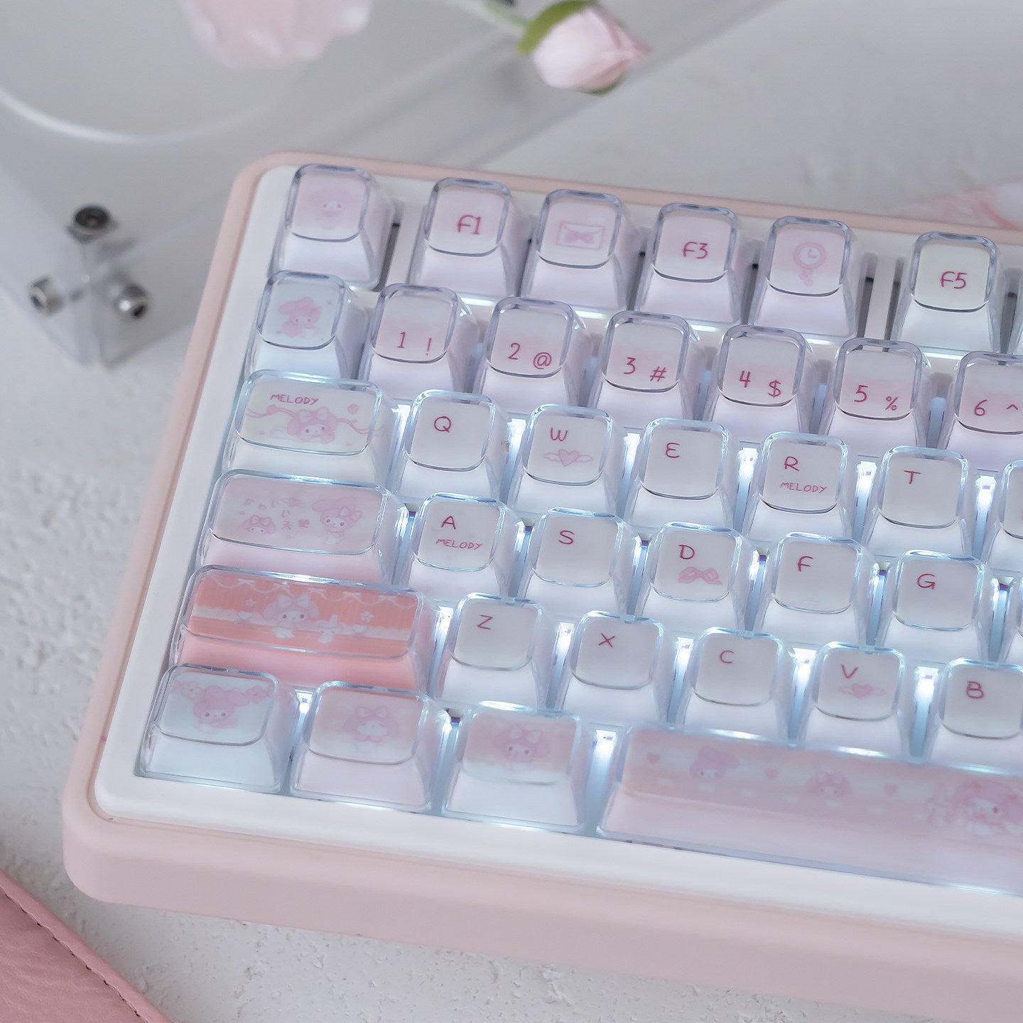 Urelab Melody Crystal Jelly Keycap Set