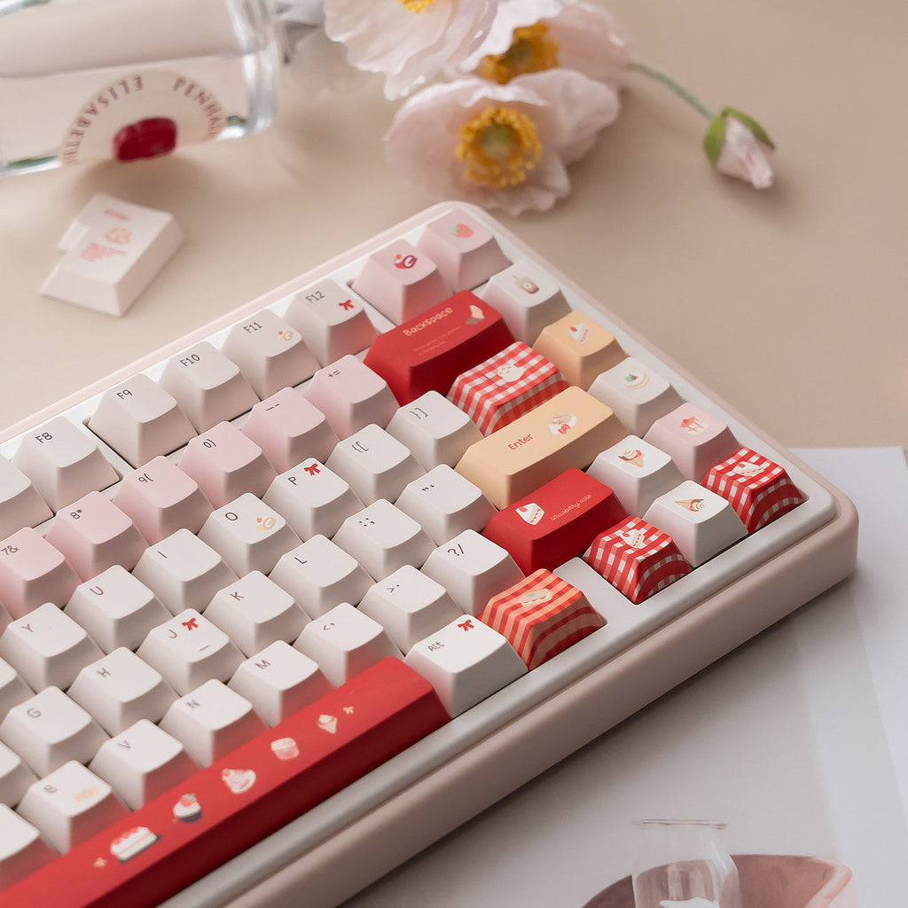 Urelab Strawberry Dessert Keycap Set