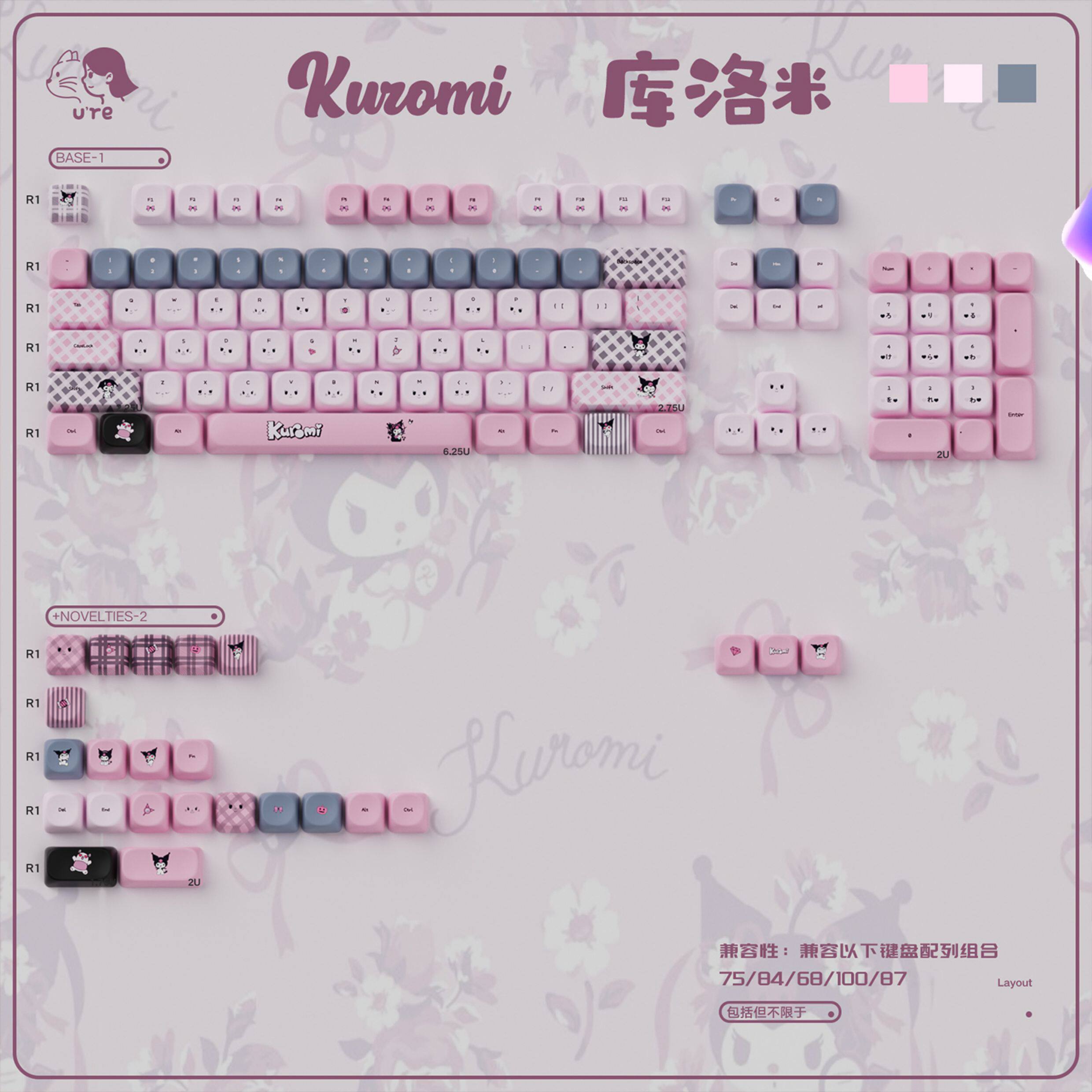 Urelab Kuromi Keycap Set