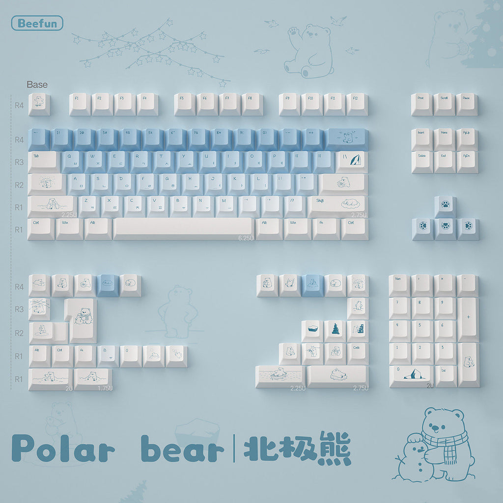 Urelab Polar Bear Keycap Set