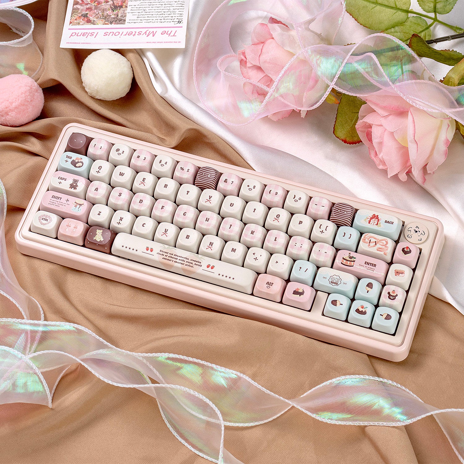 Urelab Silk Strawberry Keycap Set