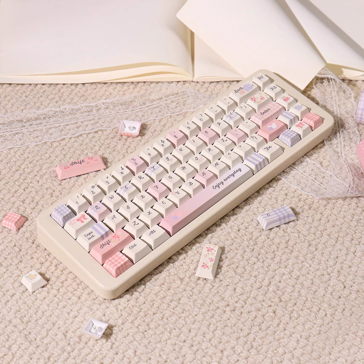 Urelab Plaid Garden Keycap Set