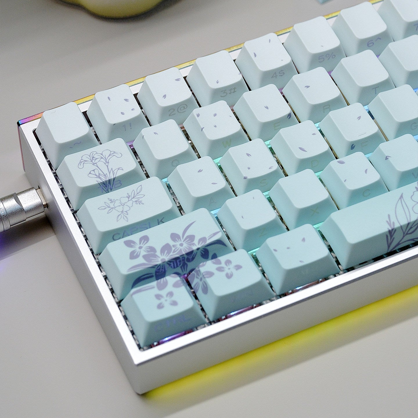 Urelab Floral Rabbit Journey Keycap Set