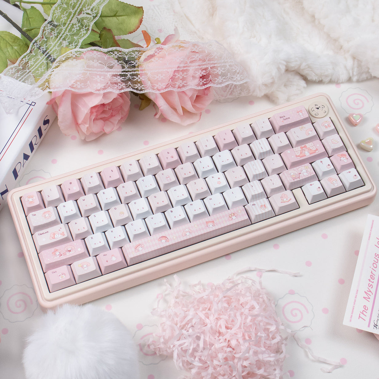 Urelab Pink Melody Keycap Set