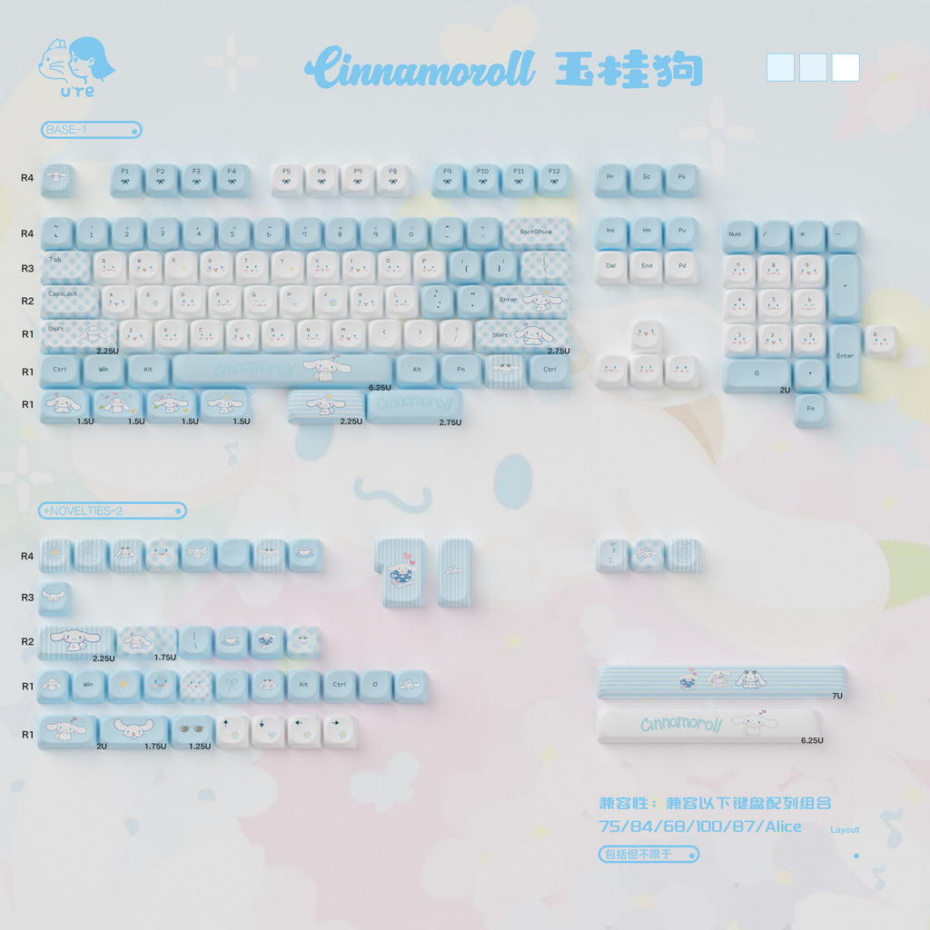 Urelab Cinnamoroll Keycap Set
