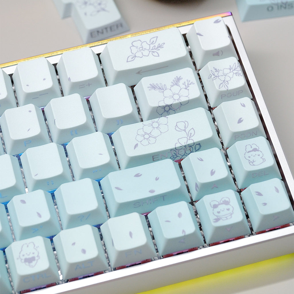 Urelab Floral Rabbit Journey Keycap Set