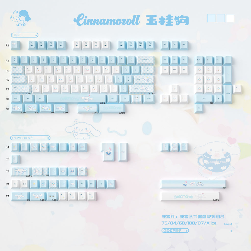 Urelab Cinnamoroll Keycap Set