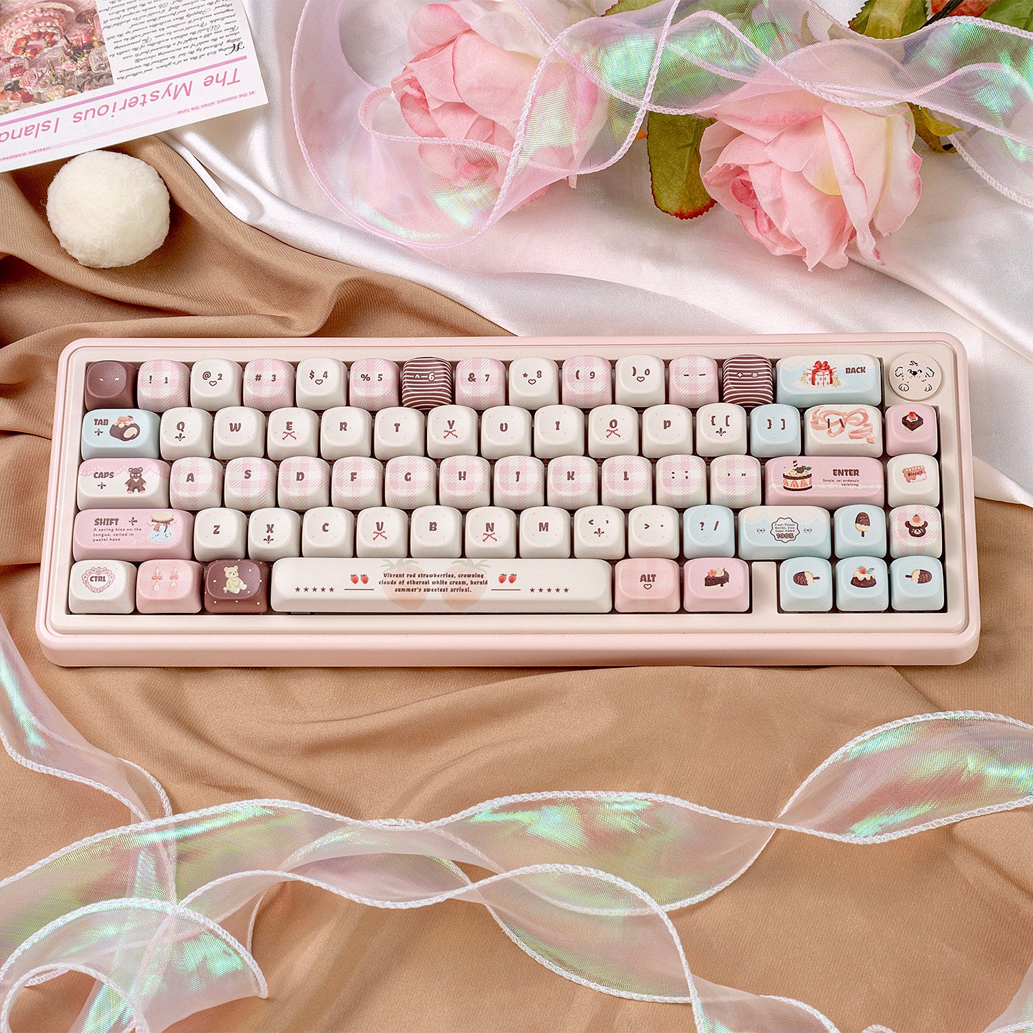 Urelab Silk Strawberry Keycap Set