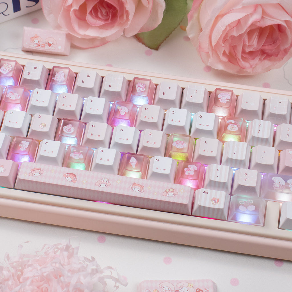 Urelab Pink Melody Keycap Set