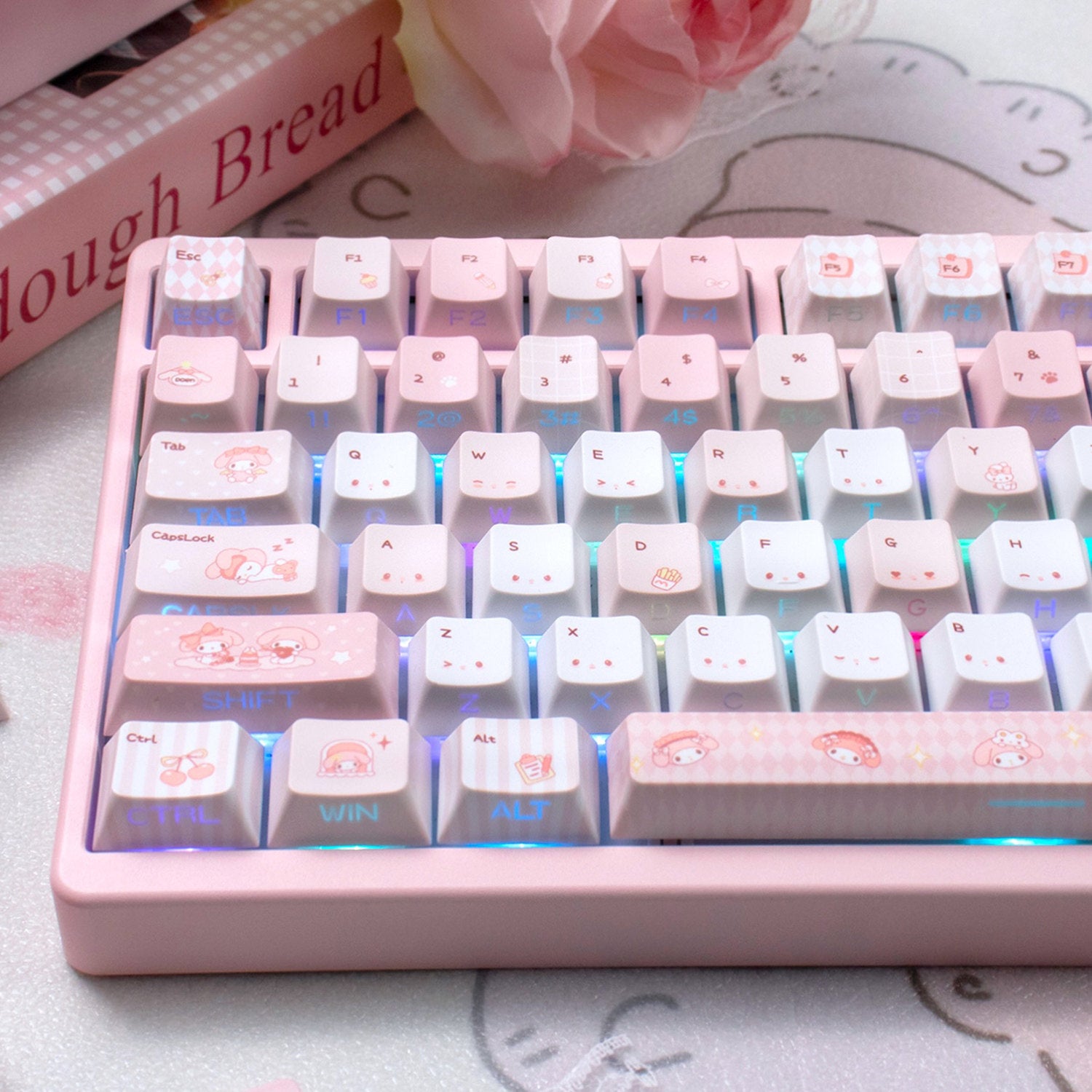 Urelab Pink Melody Keycap Set