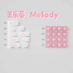 Urelab Pink Melody Keycap Set